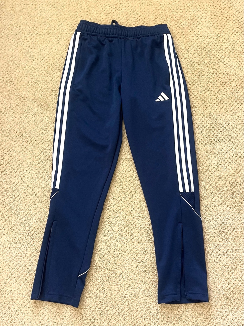 NWOT Adidas Tiro 23 League Pants Navy Blue Ankle Zip Youth Sz 11/12 Unisex